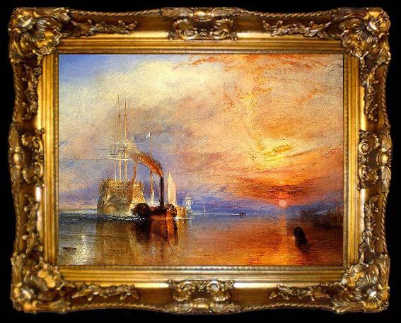 framed  Joseph Mallord William Turner The fighting Temeraire tugged to her last berth to be broken up,, ta009-2